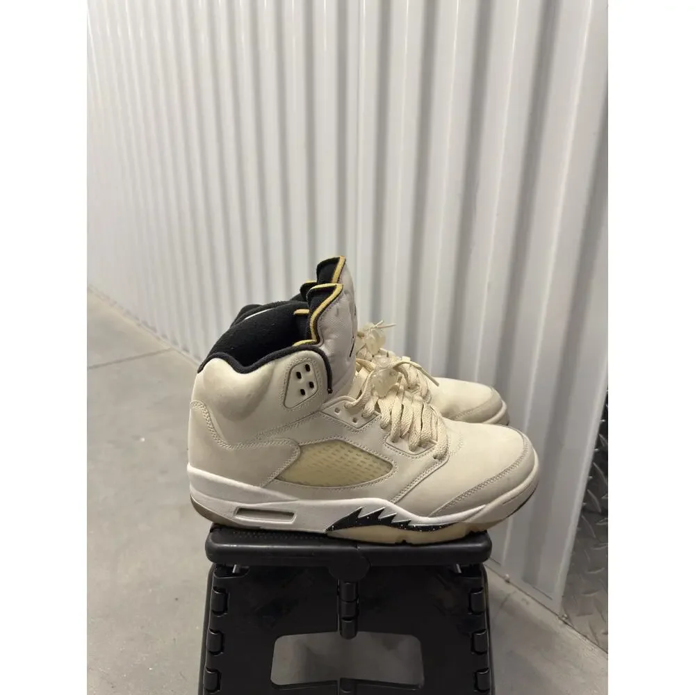 Nike Air Jordan 5 Sail Black 2024 Size 10.5 Men's - FN7405-100